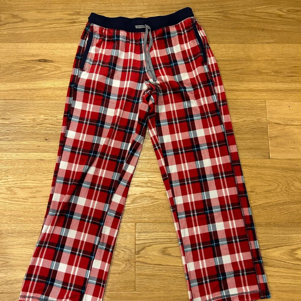 Women’s Nautica Fleece Red Plaid Pj Pants